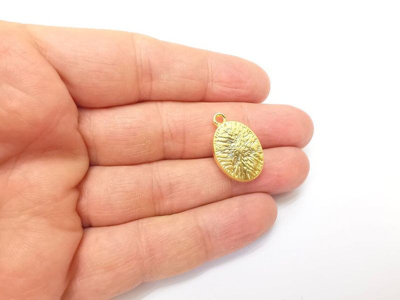 Gold Pendant Blank, Cabochon Bezel, Locket Pendant Base, inlay Mountings, Resin Necklace, Antique Gold Plated Metal (18x13mm blank) G35186