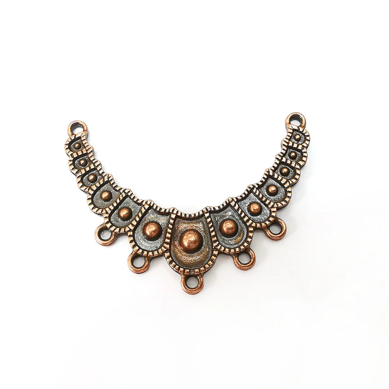 Copper Connector, Necklace Parts, Collar Jewelry Parts, Pendant Component, Antique Copper Finding, Antique Copper Plated (53x34mm) G35595