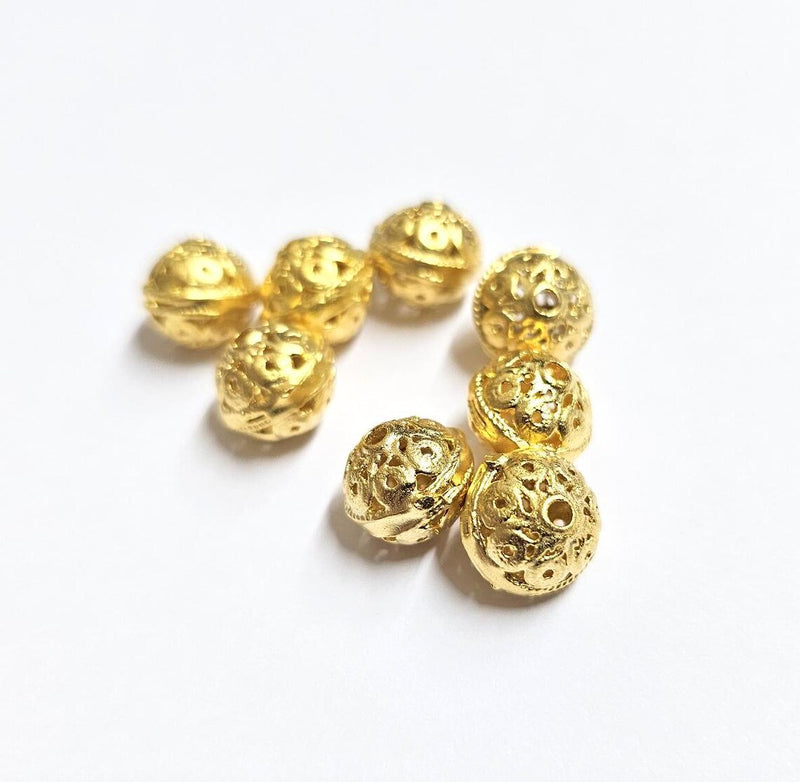 Gold Plated Brass Beads (11x10mm) G36602