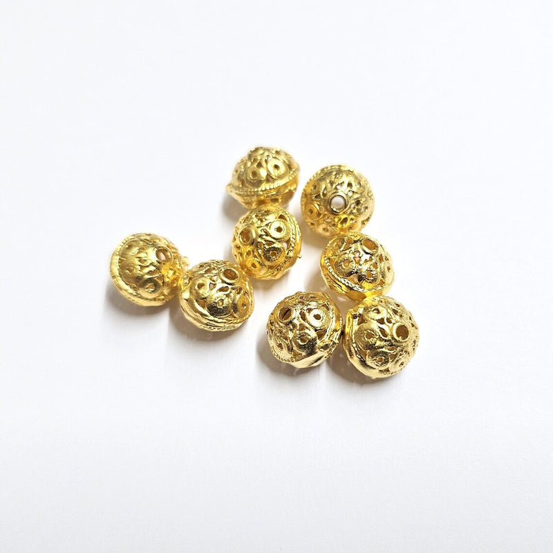 Gold Plated Brass Beads (11x10mm) G36602