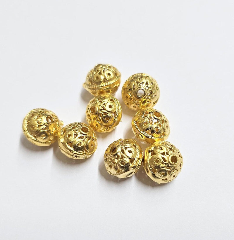 Gold Plated Brass Beads (11x10mm) G36602