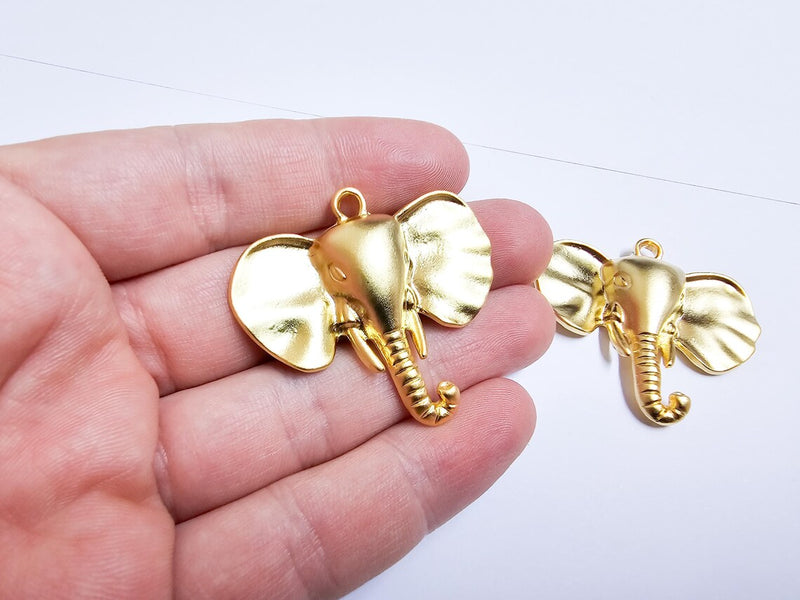 Elephant Charms Gold Plated Charms (44x41mm) G37333