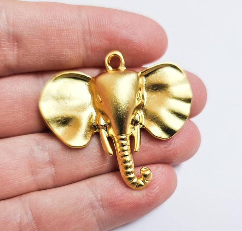 Elephant Charms Gold Plated Charms (44x41mm) G37333