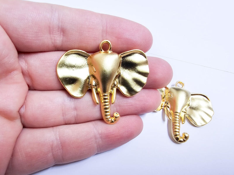 Elephant Charms Gold Plated Charms (44x41mm) G37333