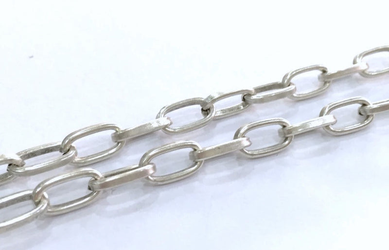 Silver Chain Antique Silver Plated Large Chain 1 Meter - 3.3 Feet  (11x6 mm) G9558