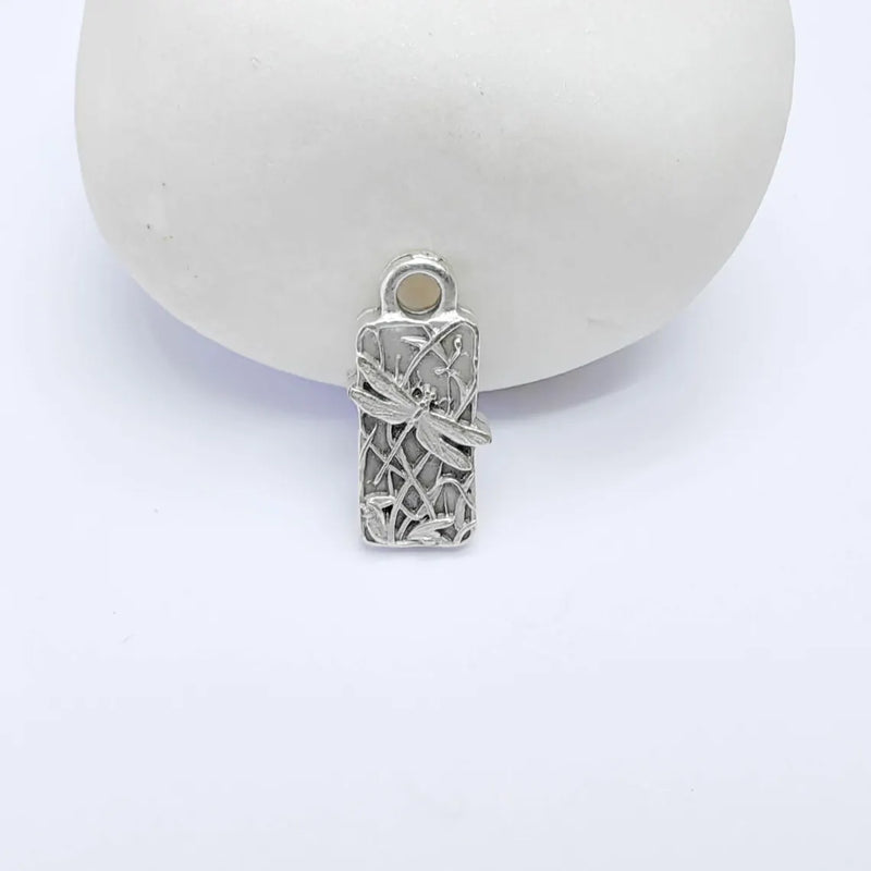 4 Pcs Dragonfly Pendant Charm, Double Sided Nature Design, Antique Silver Plated, 17x8mm, G38132