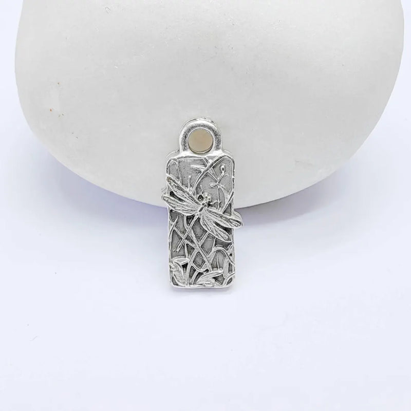 4 Pcs Dragonfly Pendant Charm, Double Sided Nature Design, Antique Silver Plated, 17x8mm, G38132