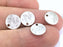 4 Silver Charms Round Charms Antique Silver Plated Brass  Charms 4 Pcs  10mm  G9846
