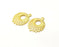 2 Gold Charms Gold Plated Charms (33x27mm) G17851