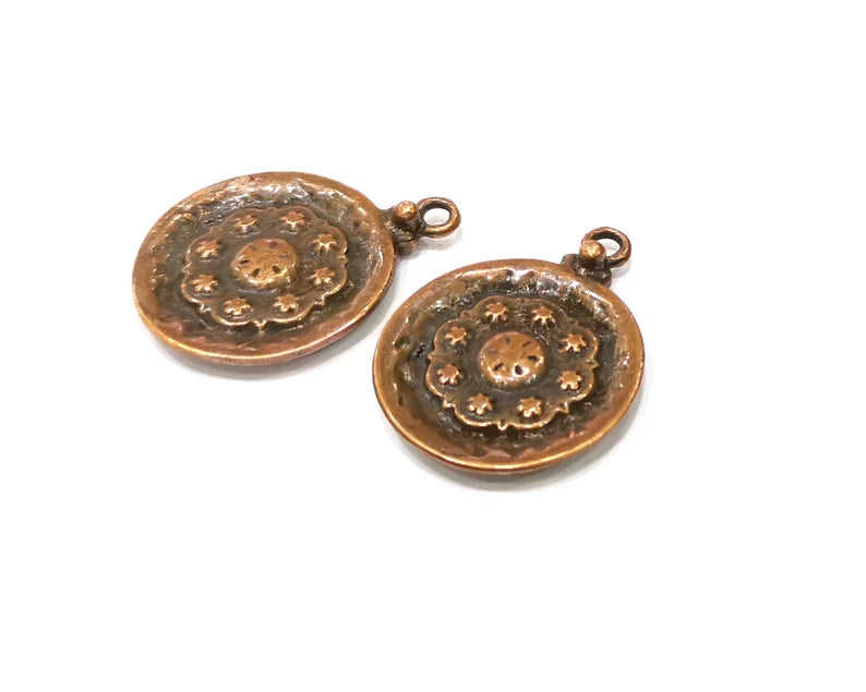 2 Copper Charm Antique Copper Charm (36x28mm) G22194