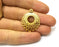 2 Gold Charms Gold Plated Charms (33x27mm) G17851