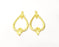 2 Gold Charms Gold Plated Charms (54x26mm) G17848