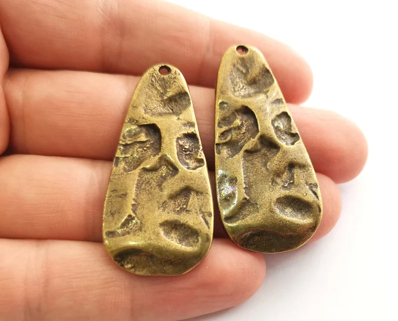 2 Antique Bronze Charm Antique Bronze Charm (46x22mm) G24941