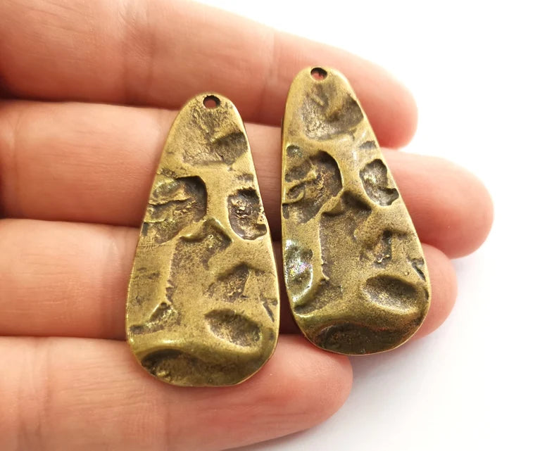 2 Antique Bronze Charm Antique Bronze Charm (46x22mm) G24941