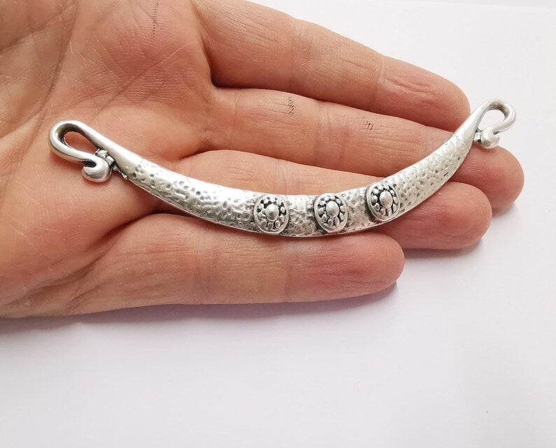 Silver Pendant Connector Antique Silver Plated (115mm) G20726