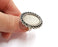 Silver Ring Setting Blank Cabochon Base Ring Mounting Adjustable Ring Base Bezel (25x18 mm) Antique Silver Plated G21280