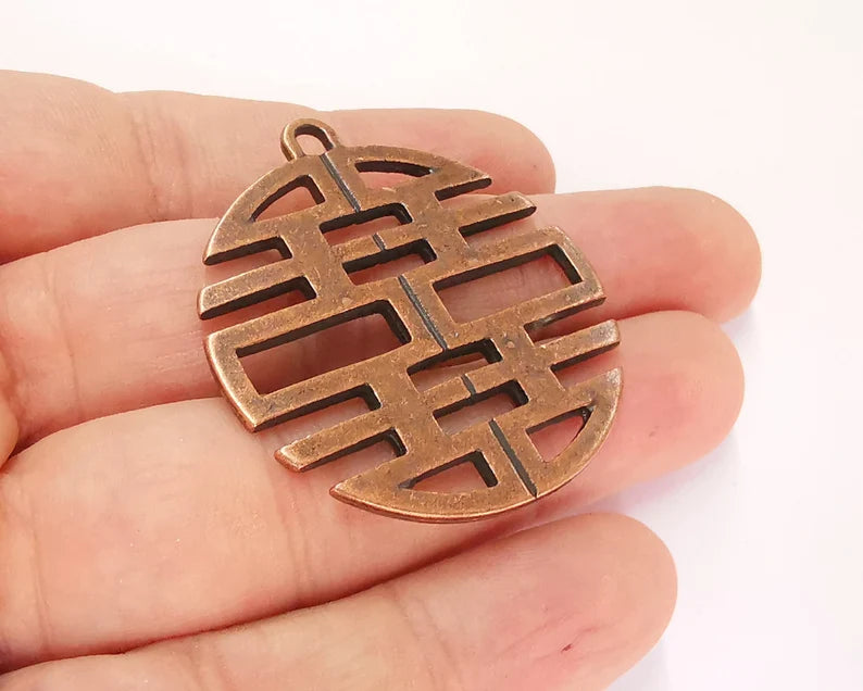 Copper Pendant Antique Copper Plated Pendant (45x41mm ) G21980