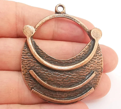 Antique Copper Medallion Pendant Antique Copper Plated Pendant (58x47mm) G22212