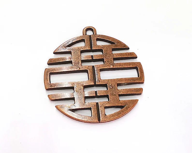 Copper Pendant Antique Copper Plated Pendant (45x41mm ) G21980