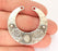 2 Silver Charms Blank Bezel Resin Bezel Mosaic Mountings Antique Silver Plated Charms (40x39mm) (10x8mm Bezel Size) G22168