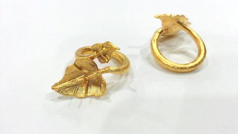 Adjustable Ring Blank (6mm Blank) , Gold Plated Brass Findings G17937