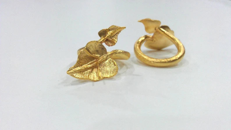 Adjustable Ring Blank (6mm Blank) , Gold Plated Brass Findings G17937