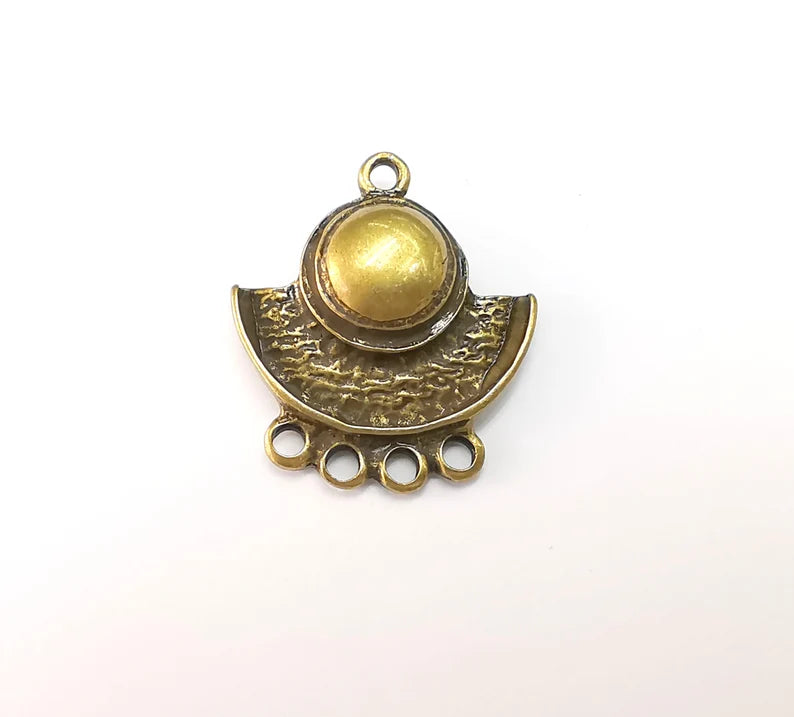 Unique Connector Charms, Antique Bronze Plated (28x25mm) G29031
