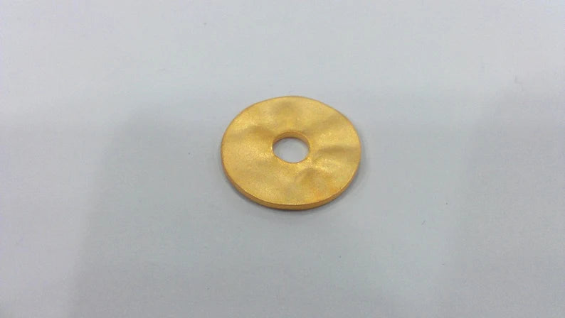 2 Gold Round Charms, Gold Plated Metal (20 mm) G17867