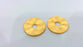 2 Gold Round Charms, Gold Plated Metal (20 mm) G17867