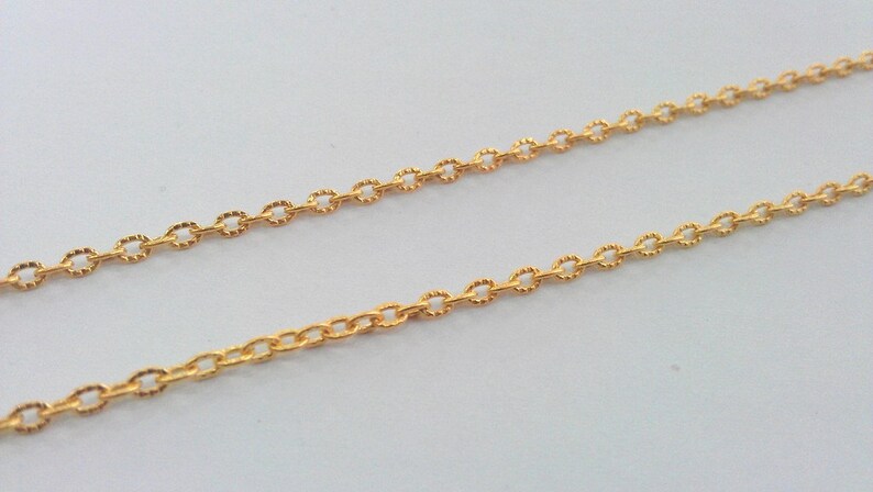 1 mt Gold Cable Chain (3x4 mm) Gold Plated Chain 1 Meter - 3.3 Feet G19165