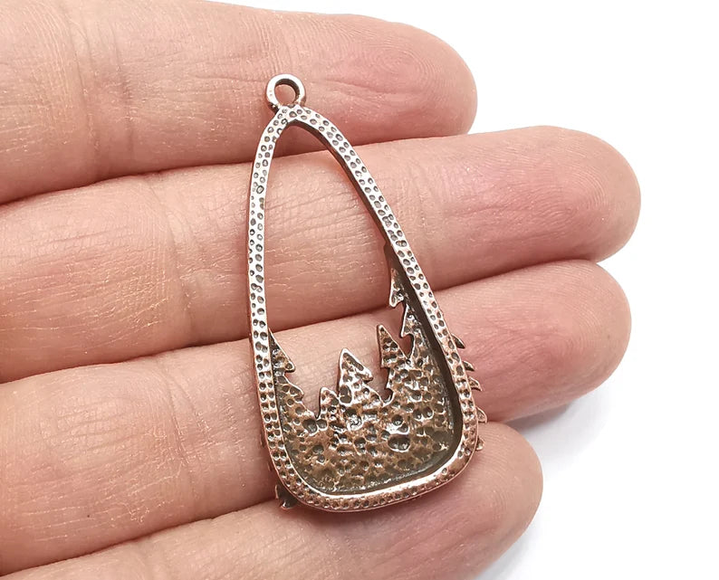 Pine Tree Charms, Dangle Charms Antique Copper Plated (47x24mm) G29860
