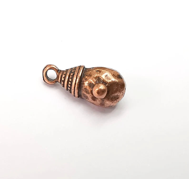 2 Antique Copper Plated Dangle Charms(18x8mm) G33519