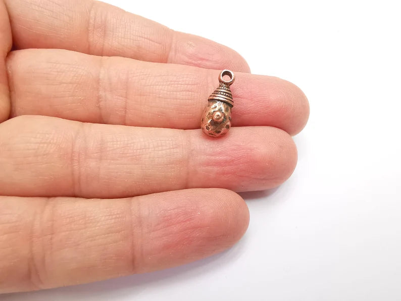 2 Antique Copper Plated Dangle Charms(18x8mm) G33519