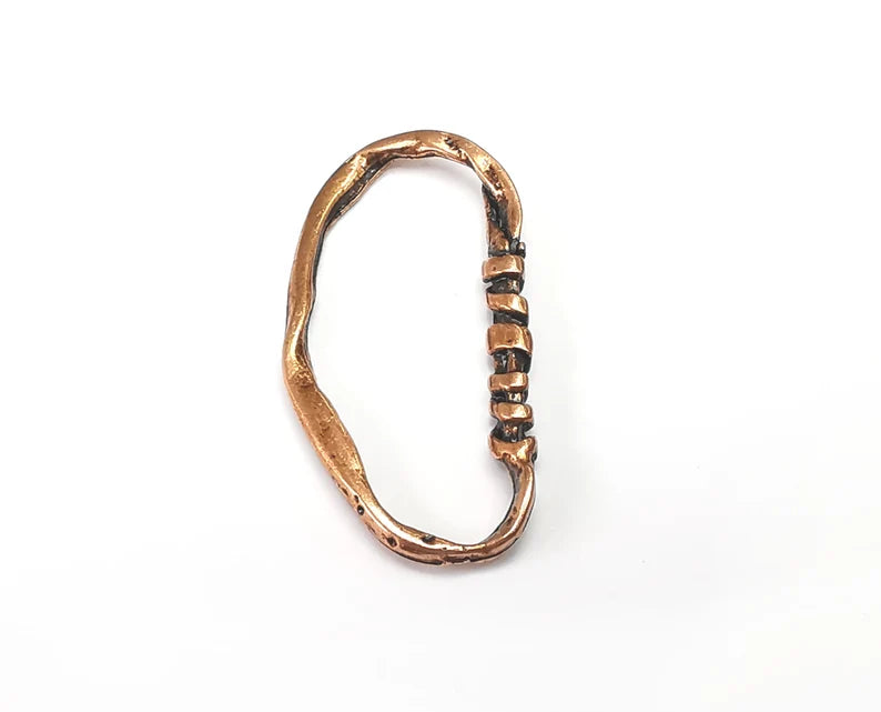 2 Lasso Charms, Antique Copper Plated (38x18mm) G33538