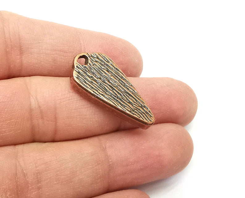 Long Heart Pendant Blanks, Resin Bezel Bases, Mosaic Mountings, Dry flower Frame, Polymer Clay base, Antique Copper Plated (24x12mm) G33627