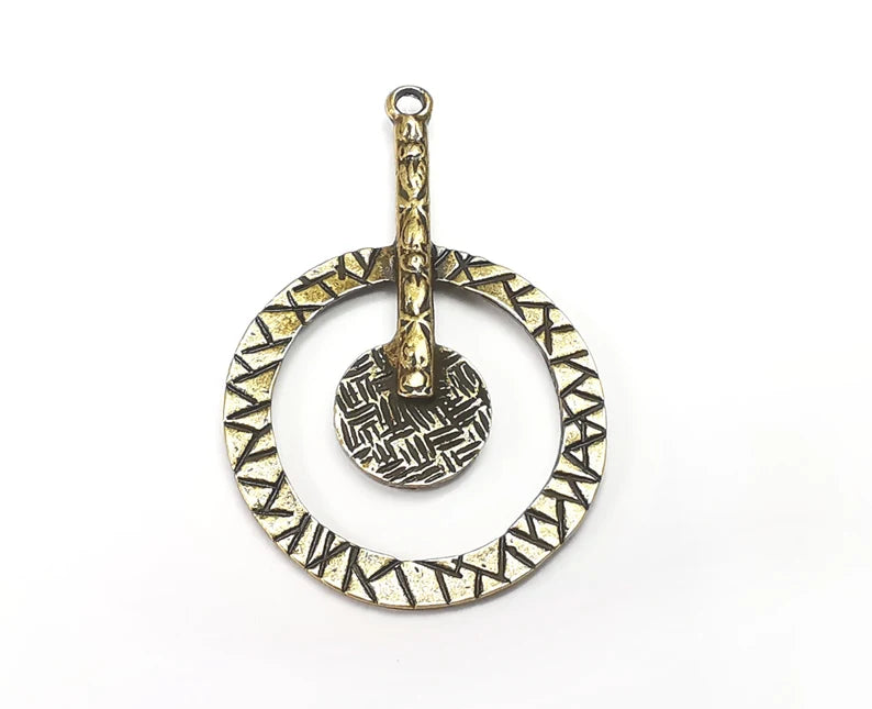 Antique Bronze Plated Dangle Charms (48x32mm) G33544