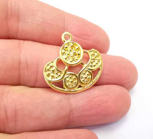 2 Branch Leaf Charms Connector Gold Plated Charms DIY Charms (32x17mm)  G34067