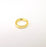 5 Gold Plated Circle Charms Matte Gold Plated Circle Findings (15mm) G33645