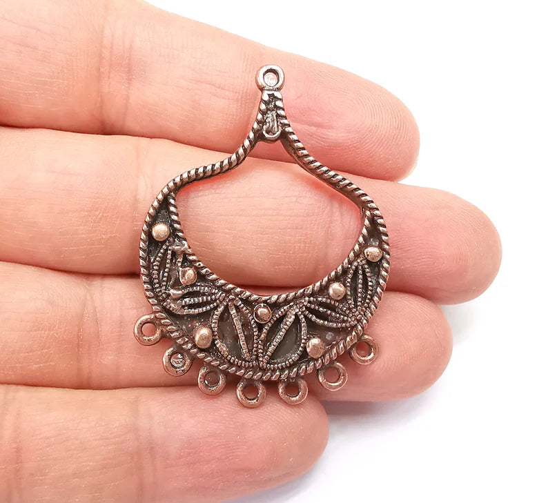 Antique Copper Charms Connector Antique Copper Plated Dangle Charms (48x35mm) G33661