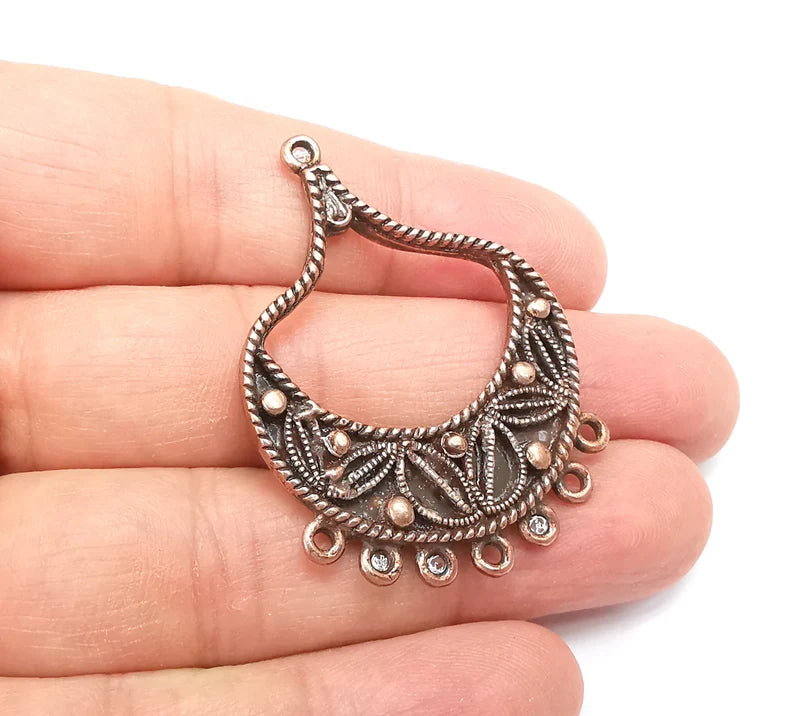 Antique Copper Charms Connector Antique Copper Plated Dangle Charms (48x35mm) G33661