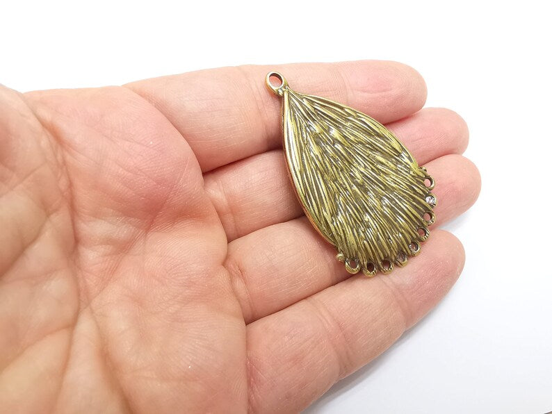 Antique Bronze Charms Connector Antique Bronze Plated Dangle Charms (56x34mm) G33663