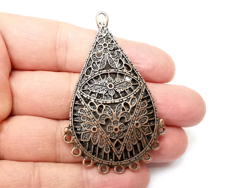 Antique Copper Charms Connector Antique Copper Plated Dangle Charms (64x40mm) G33669