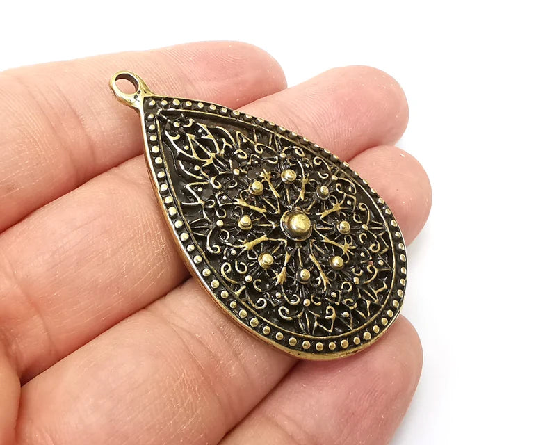 Drop Charms Antique Bronze Plated Dangle Charms (53x32mm) G33690