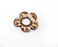 5 Flower Charms Findings, Antique Copper Plated Charms (22mm) G33709
