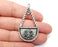 Antique Silver Dangle Charm Antique Silver Plated Charms (51x27mm) G33728