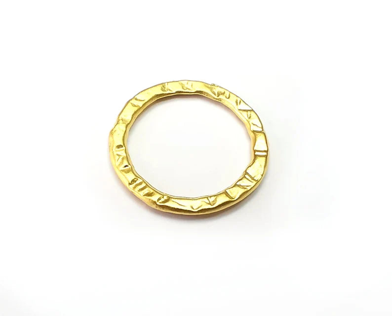 2 Circle Hoop Charms,Finding Gold Plated Charms (21mm) G33626