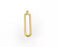 2 Oval Charms Gold Plated Charm (33x8mm) G33756