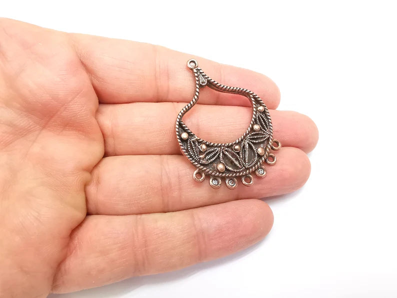 Antique Copper Charms Connector Antique Copper Plated Dangle Charms (48x35mm) G33661