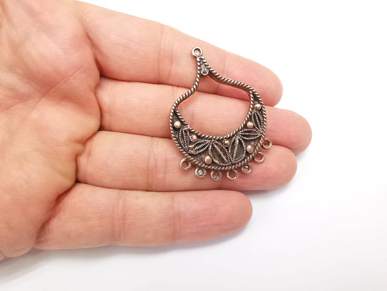 Antique Copper Charms Connector Antique Copper Plated Dangle Charms (48x35mm) G33661