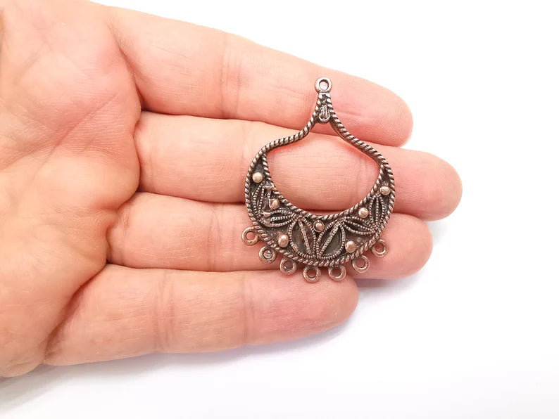 Antique Copper Charms Connector Antique Copper Plated Dangle Charms (48x35mm) G33661